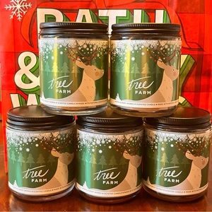 New Bath And Body Works Tree Farm Single Wick Candle (price is for 1)
